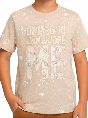 Kids Beige 'Only God Can Judge Me' Graphic Tee